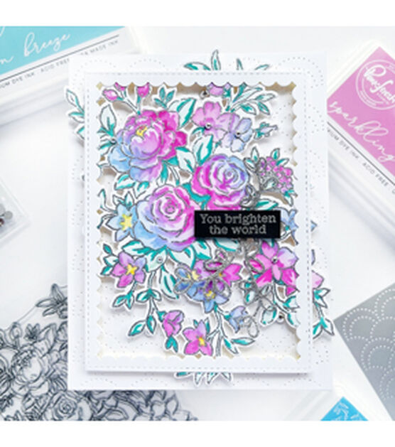 Pinkfresh Studio Fancy Rose Bunch Clear Stamp Set 4" x 6", , hi-res, image 5