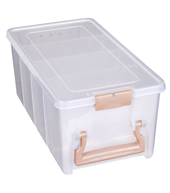 ArtBin 15" Super Satchel Semi Storage Box With Rose Gold Latch & Handle, , hi-res, image 3