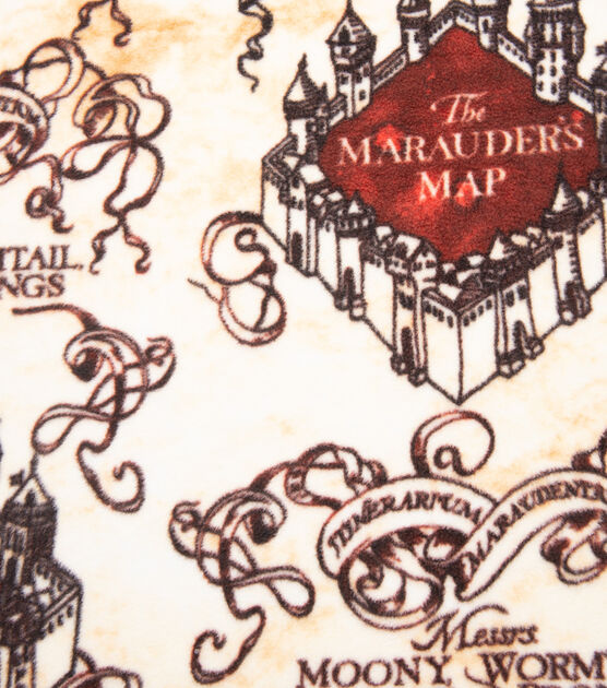 Harry Potter Fleece Fabric Marauders Map Simplified, , hi-res, image 3