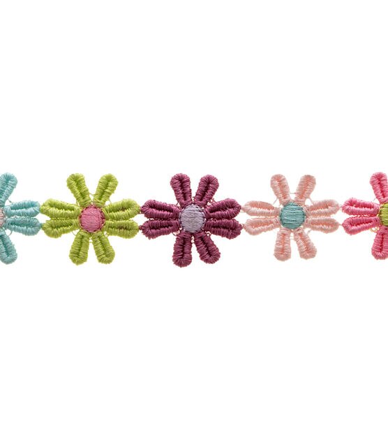 Simplicity Large Daisy Trim 1'' Multi