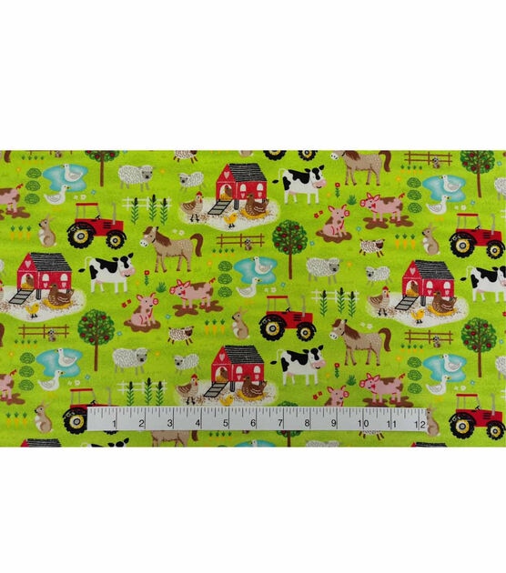 Farm Animals Super Snuggle Flannel Fabric, , hi-res, image 4