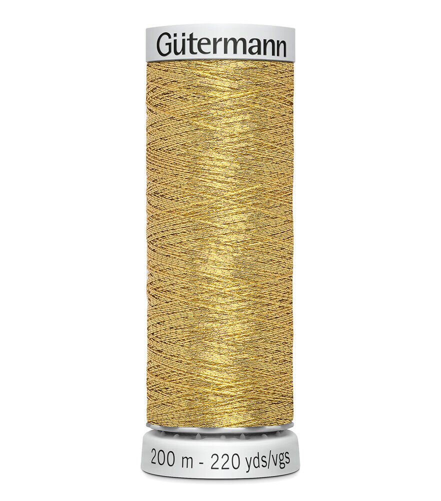 Gutermann 200M Metallic Dekor Thread, Gold, swatch