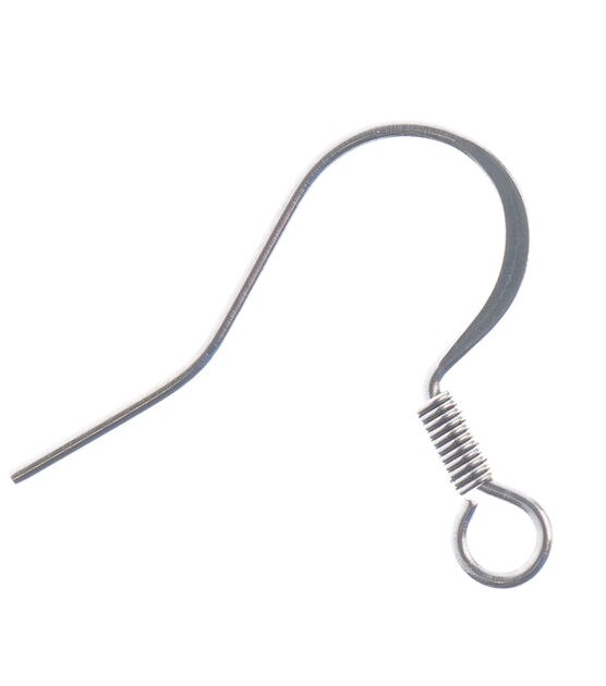 John Bead Stainless Steel Earring Fish Hook 14mm 20pcs, , hi-res, image 2