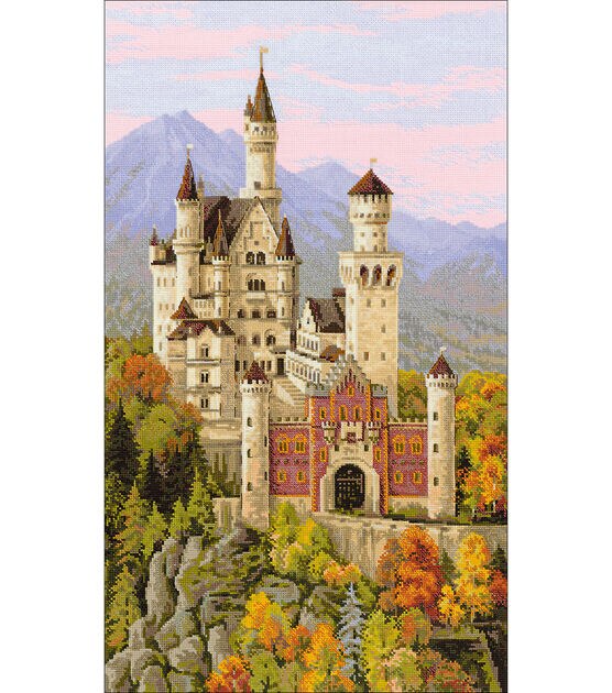 RIOLIS 14" x 23.5" Neuschwanstein Castle Counted Cross Stitch Kit, , hi-res, image 2
