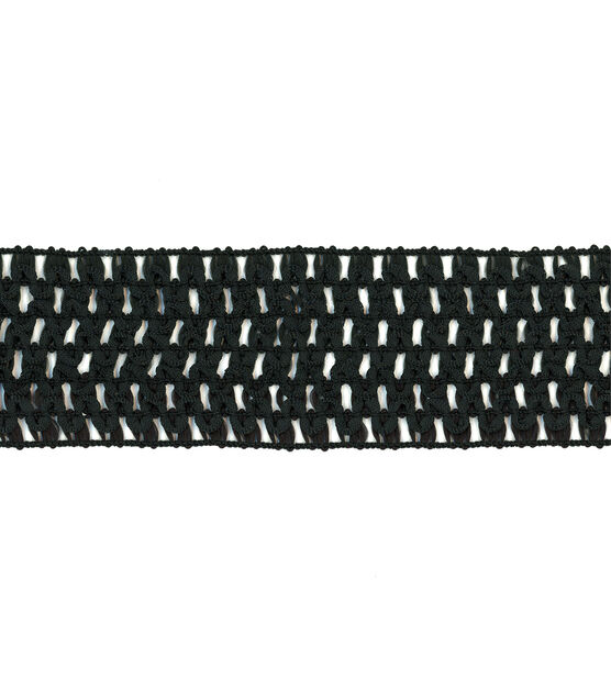 Simplicity Crochet Headband Trim Black, , hi-res, image 2