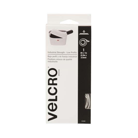 VELCRO Brand Industrial Strength Low Profile 3' x 1" White