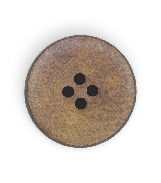 Dritz 7/8" Recycled Leather Round 4 Hole Buttons 6pk, , hi-res, image 3