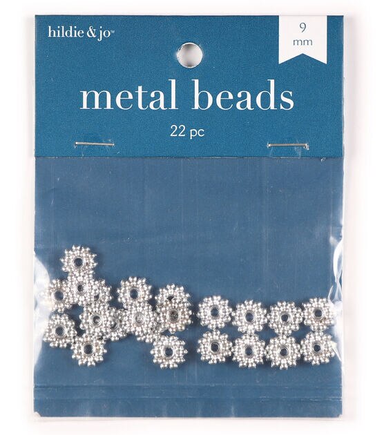 9mm Silver Cast Metal Bubbled Star Spacer Beads 22pc by hildie & jo