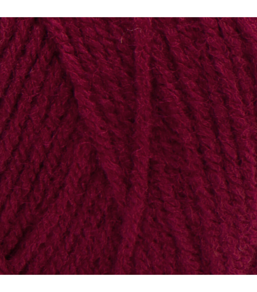 Red Heart Super Saver Worsted Acrylic Yarn, Burgundy, swatch, image 15