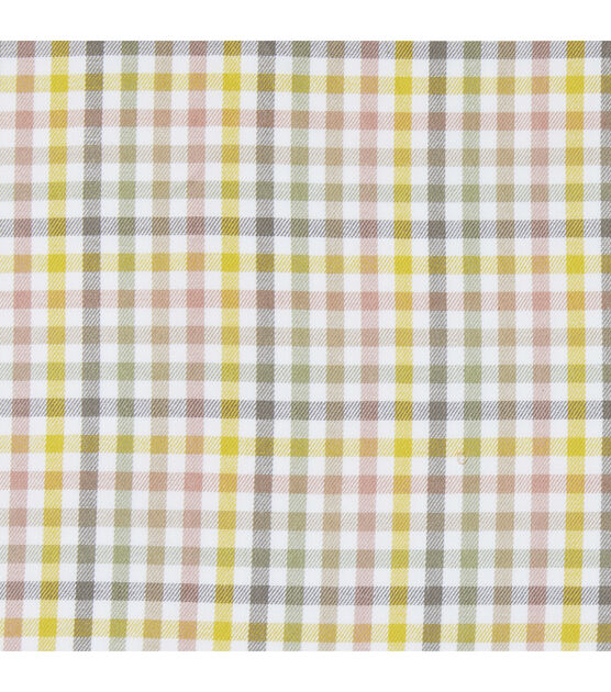 Spring Multicolor Grid Cotton Viscose Fabric