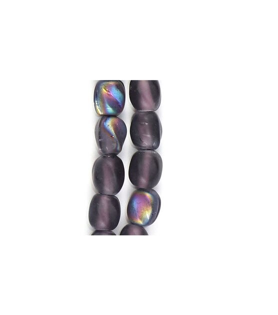 Iridescent Dark Purple Glass Strung Beads by hildie & jo, , hi-res, image 2