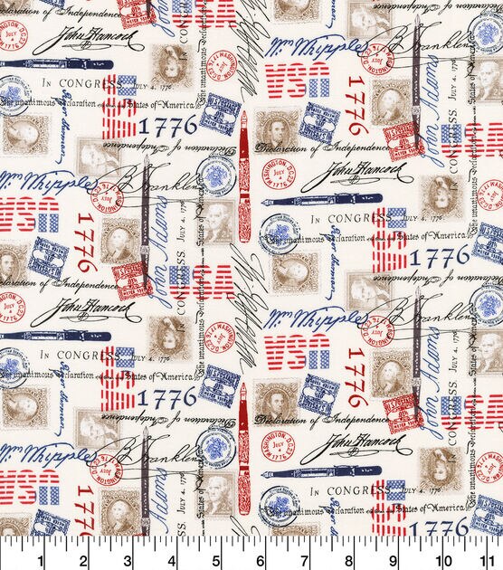 Robert Kaufman The Declaration Patriotic Cotton Fabric, , hi-res, image 2