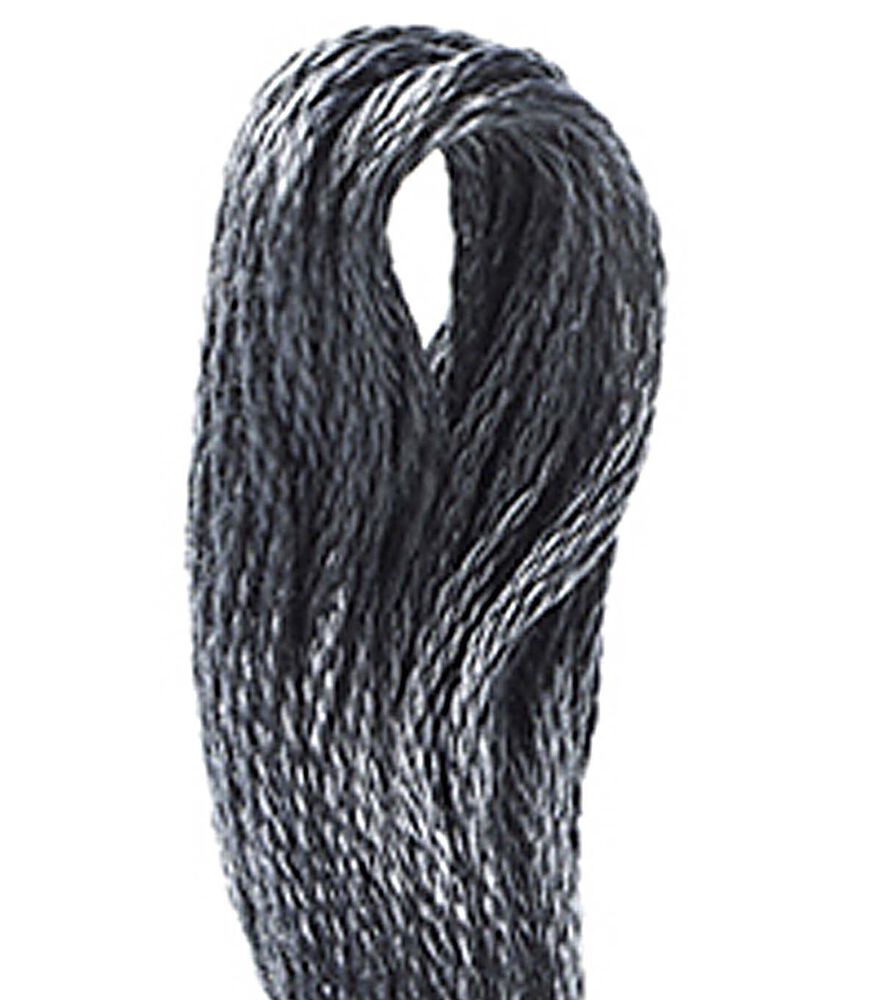 DMC 8.7yd Greens & Grays 6 Strand Cotton Embroidery Floss, 413 Dark Pewter Gray, swatch, image 26