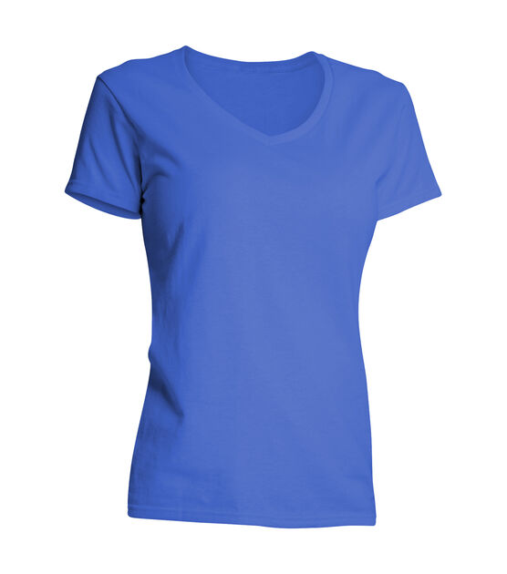 Gildan Ladies V Neck T-Shirt, , hi-res, image 1