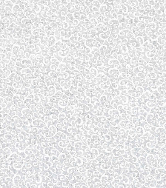 White Scroll Quilt Cotton Fabric by Keepsake Calico