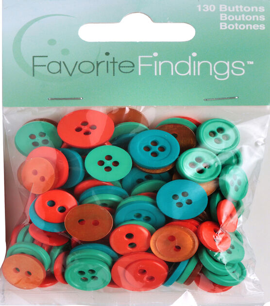 Favorite Findings 130ct Assorted Buttons, , hi-res, image 5