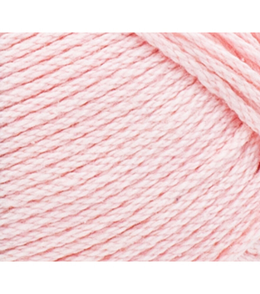 Lion Brand 24/7 Cotton 186yds Worsted Cotton Yarn, Pink Lemonade, swatch, image 3