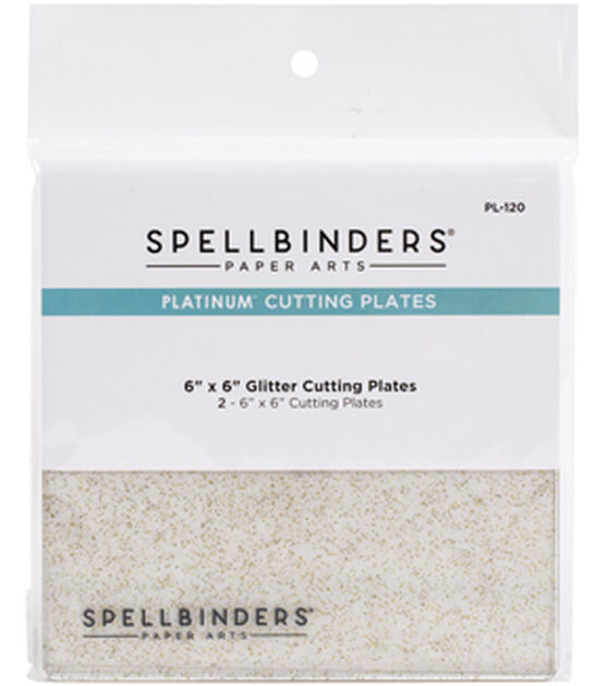 Spellbinders Platinum Glitter Cutting Plates 6'' x 6