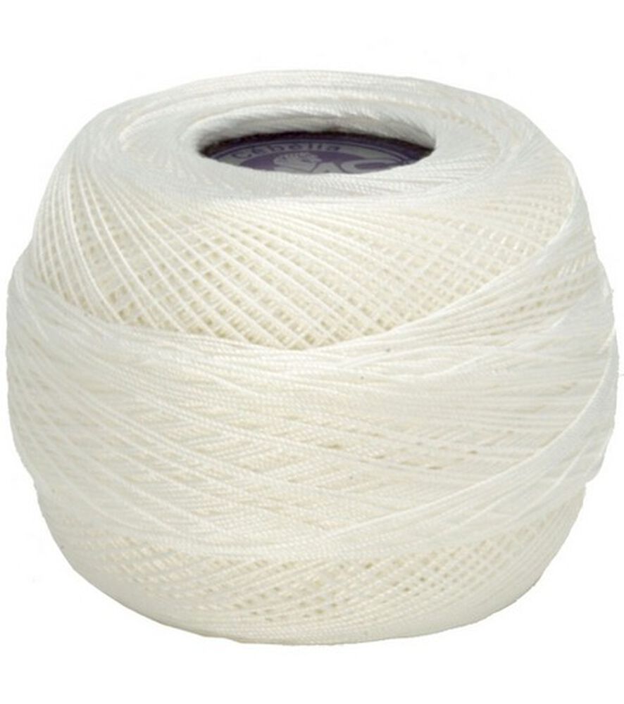 DMC Cebelia 416yds Cotton Crochet Thread, Snow White, swatch