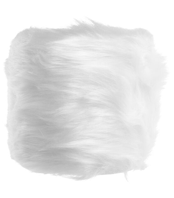 4.0 in White Faux Fur Trim, , hi-res, image 3