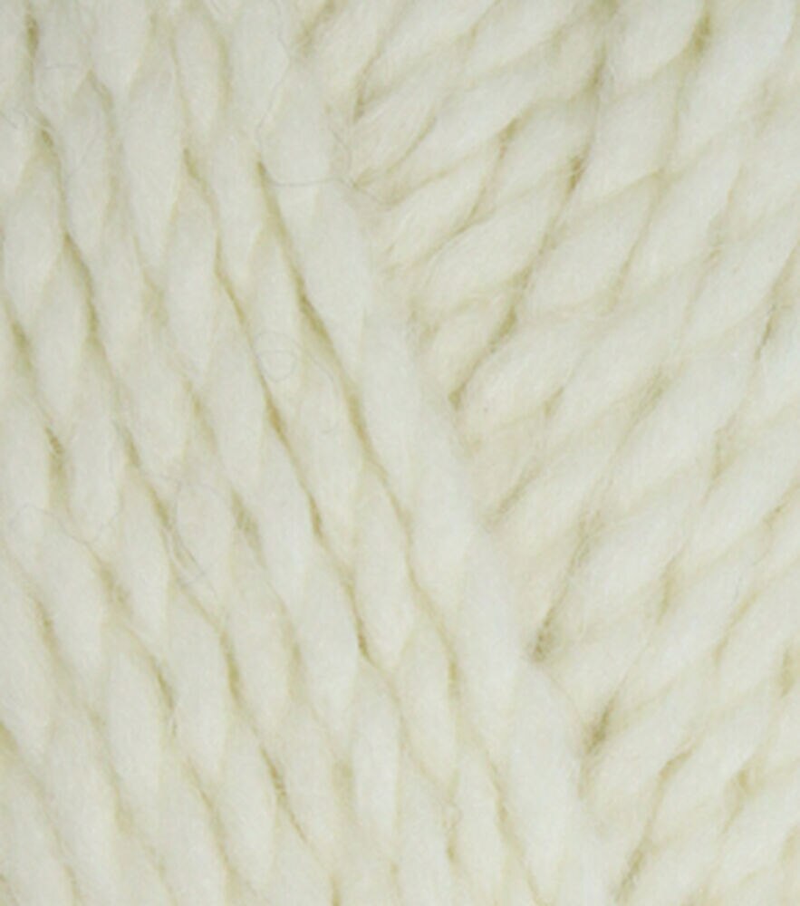 130yds Alpaca Super Bulky Acrylic Blend Solid Yarn by K+C, Cream, swatch, image 9