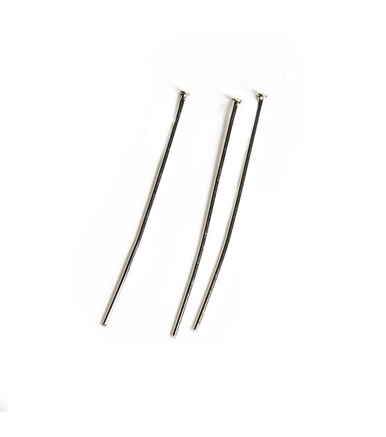 1" Silver Metal Thin Head Pins 3pk by hildie & jo