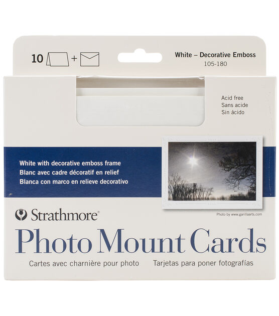 Strathmore Cards&Envelopes 5"X7" 10 Pkg White Photo Mount