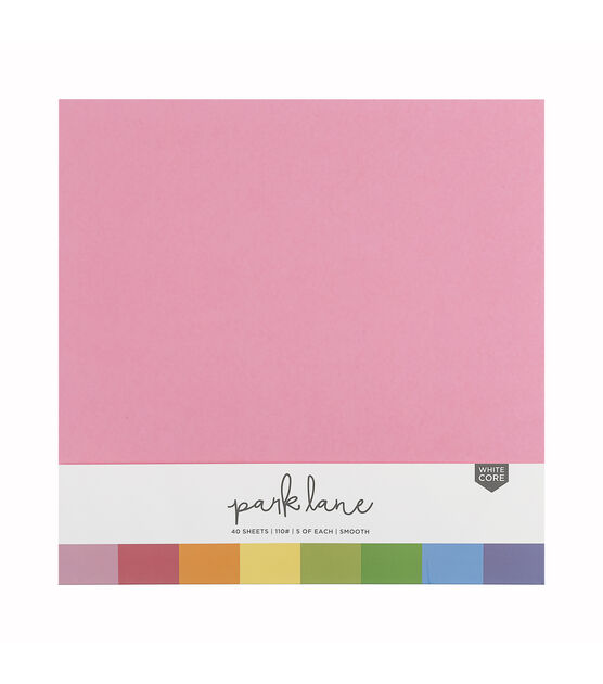 40 Sheet 12" x 12" Primary Smooth Cardstock Paper Pack by Park Lane