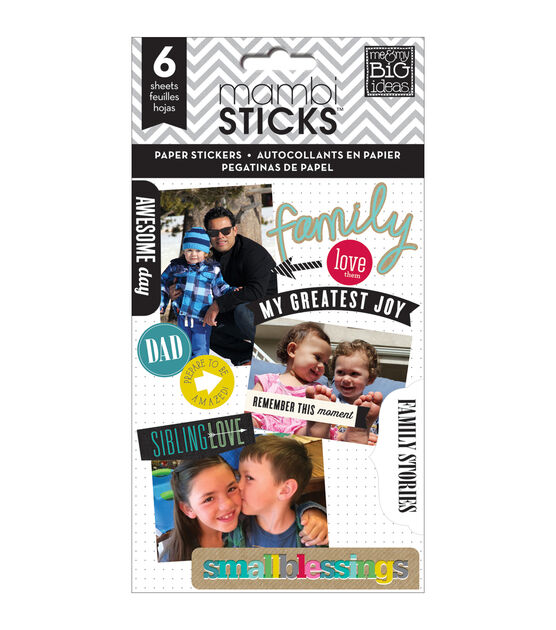 Me & My Big Ideas Mambi Sticks Family Love Clear Stickers