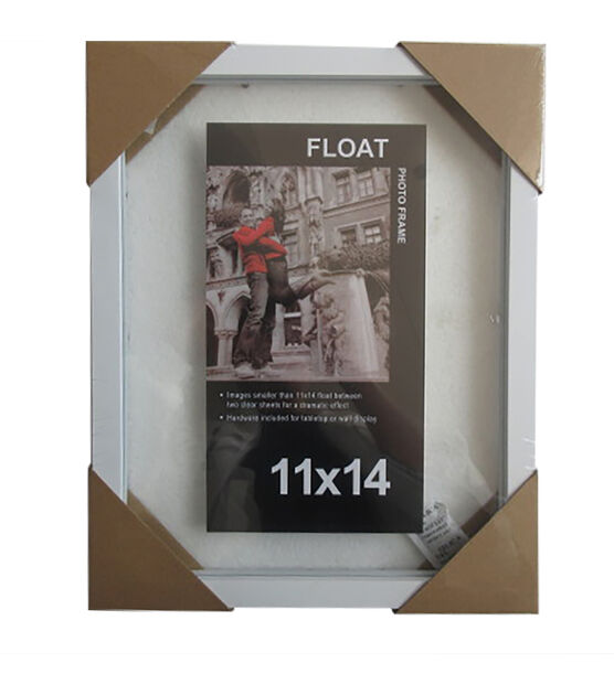 Innovative Creations 11"x14" White Wood Float Photo Frame, , hi-res, image 3