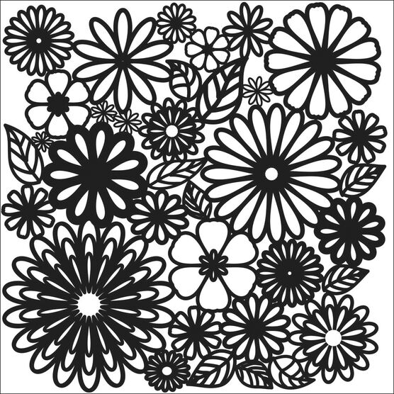 Crafter's Workshop Templates Flower Frenzy
