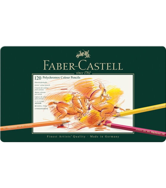 Faber-Castell Polychromos 120 Pencil Wood Box Set - Coloring Supplies -  Live in Colors