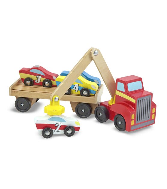 Melissa & Doug 6ct Magnetic Car Loader Toy Set, , hi-res, image 4