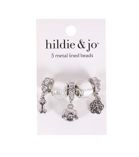 5ct Metal Lined Dog Beads by hildie & jo