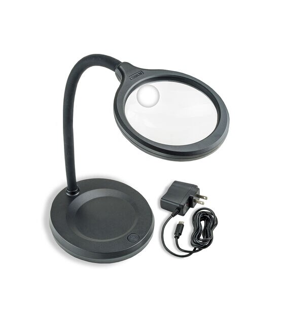 Magnifying Glass with Light 10X Lighted Magnifier with Weighted Base 4.8”  Lens for Clear Magnification Desktop Magnifying Glass for Painting