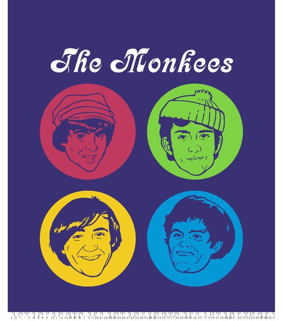 No Sew Fleece Throw 72" The Monkees