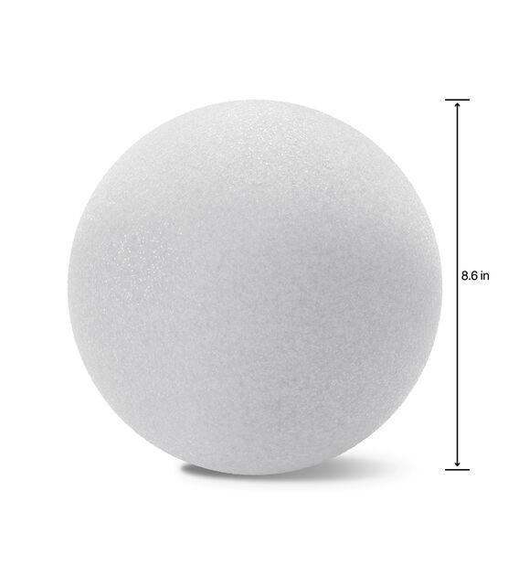 Craft Foam Ball Smooth Round Foam Ball for DIY Ornaments Foam Ball Decoration, Women's, Size: Large, White