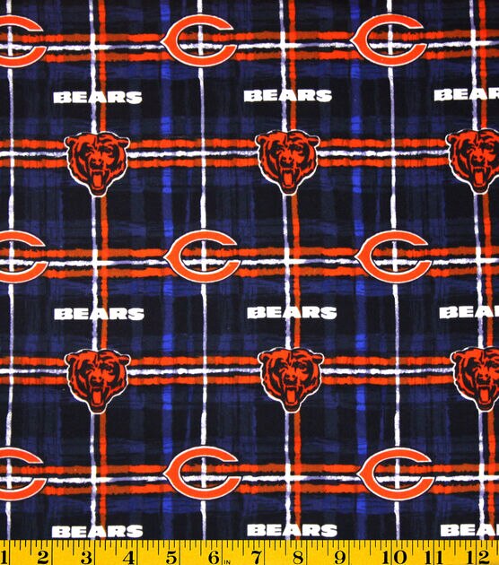 Fabric Traditions Chicago Bears Flannel Fabric Plaid