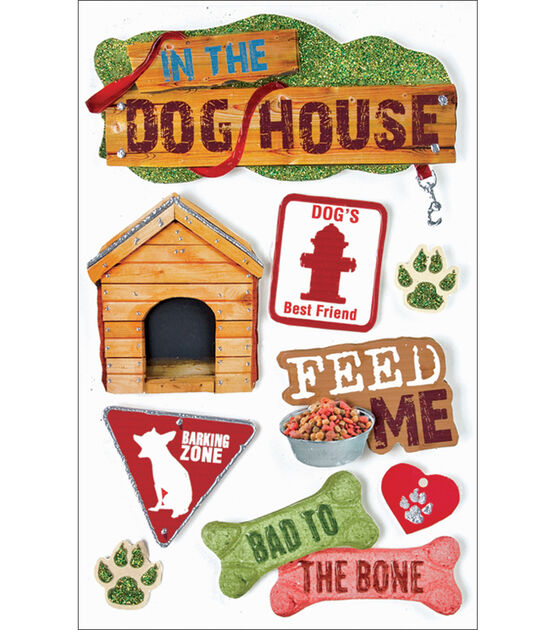 Paper House Pet 3 D Stickers Dog