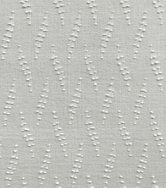 White Chevron Cotton Linen Shirting Fabric, , hi-res, image 3
