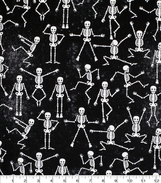 Skeleton Super Snuggle Flannel Fabric