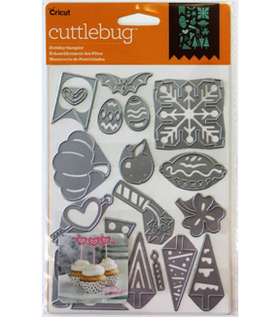 Cricut 5" x 7" Cuttlebug Holiday Sampler Cut & Emboss Dies 20ct