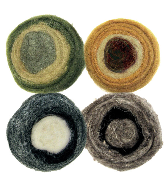 Plant Dyed Wool for Needle Felting (Earth Tones) – Mouse in the House Shop