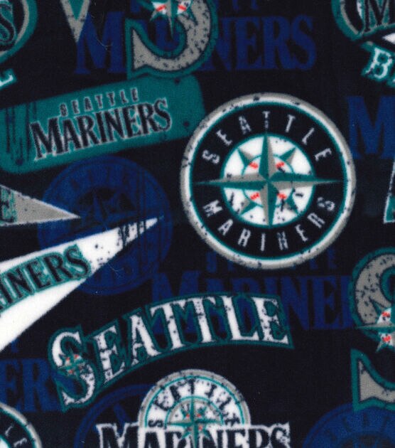 Fabric Traditions Seattle Mariners Fleece Fabric Vintage