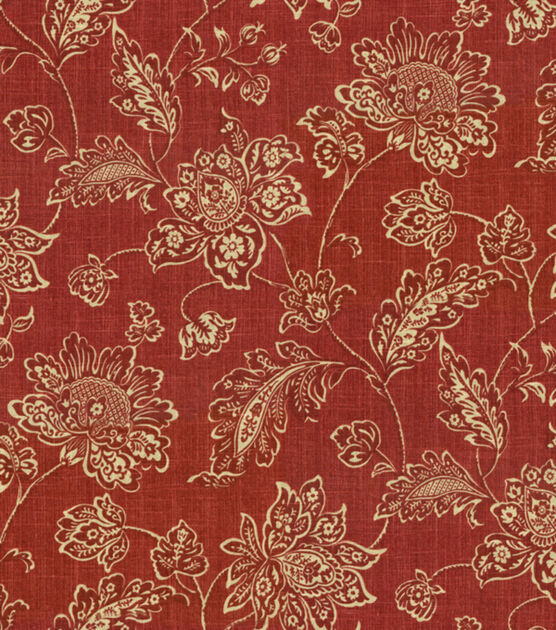 Waverly Multi Purpose Decor Fabric 56" Everard Damask Ruby