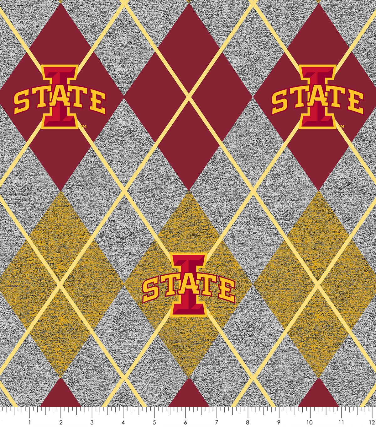 Iowa State Woven Poly Check Tie 