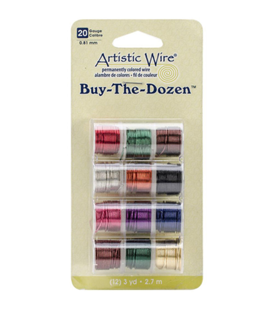 Artistic Wire Buy the Dozen Permanent Colored Wire 12PK Assorted, 20 Gauge, swatch