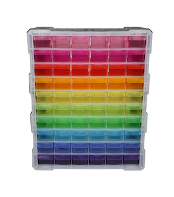 Everything Mary 15" x 18.5" Multicolor 60 Drawer Plastic Organizer