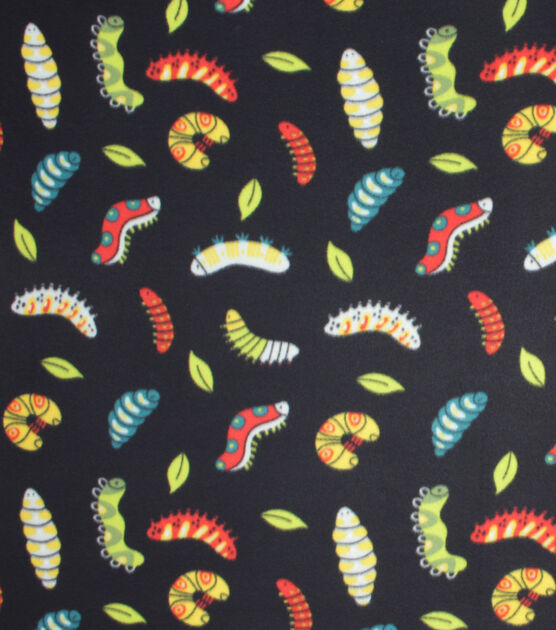 Caterpillars Blizzard Prints Fleece Fabric