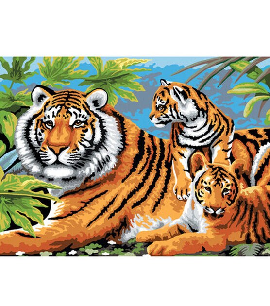 15-1/4''x11-1/4'' Junior Paint By Number Kit Tiger &amp; Cubs